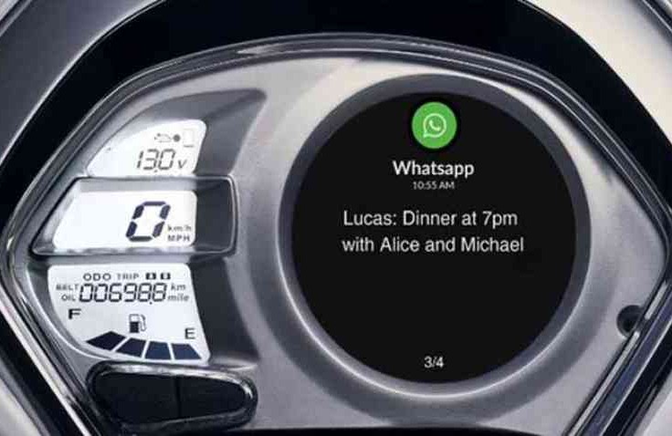 Keren! Motor Ini Bisa Baca Pesan What'sApp Lewat Panel Indikator