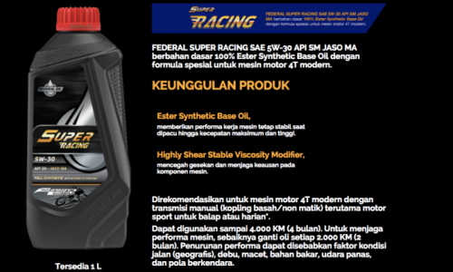 Federal Super Racing, Spesial Untuk Motor Gede