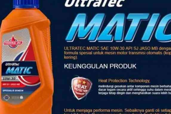 Federal Matic Ultratec 10W-30 Oli Special Untuk Motor Matik Lebih Dari 5 Tahun