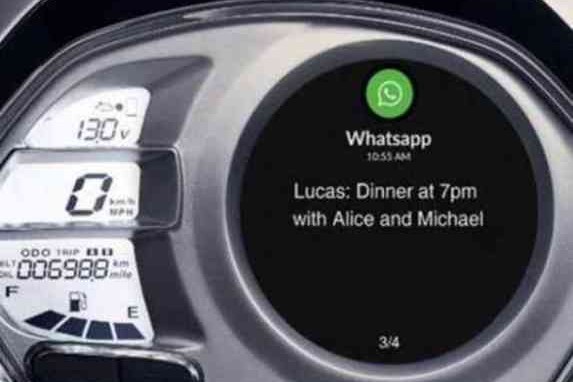 Keren! Motor Ini Bisa Baca Pesan What'sApp Lewat Panel Indikator