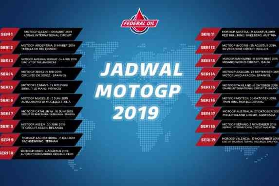 Jadwal MotoGP dan Moto2 2019