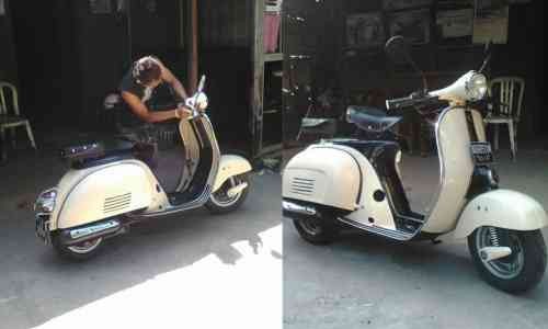 Motor Unik Hasil Modifikasi Kawin Silang Mio dan Vespa