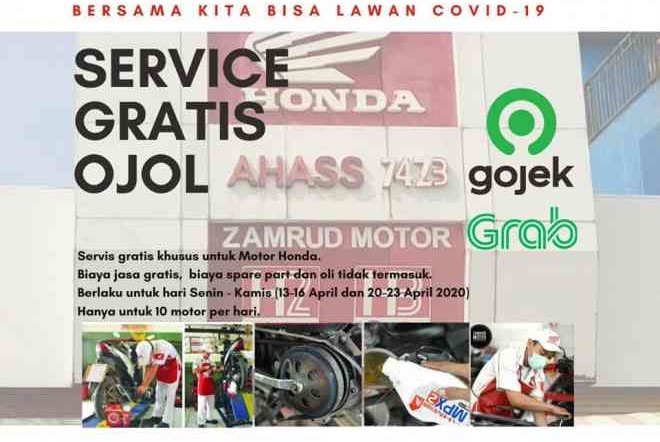 AHASS Zamrud Depok Kasih Program Servis Motor Gratis Untuk Ojol