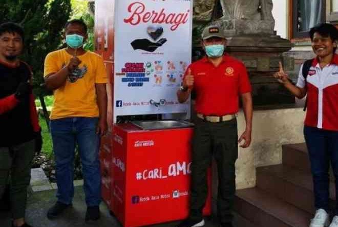 Komunitas Honda Bali, Sumbangkan Tempat Pencuci Tangan