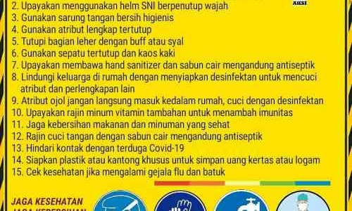 Antisipasi Penyebaran Virus Corona, Berikut 15 Protokol Kesehatan Untuk Ojol