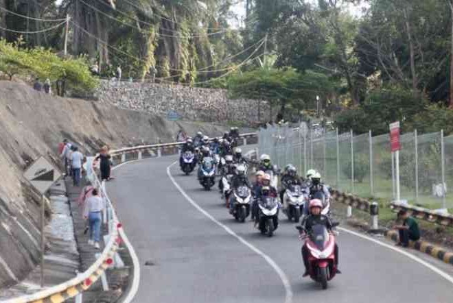 Serunya Sunmori Bikers Honda PCX Tangerang ke Cirata