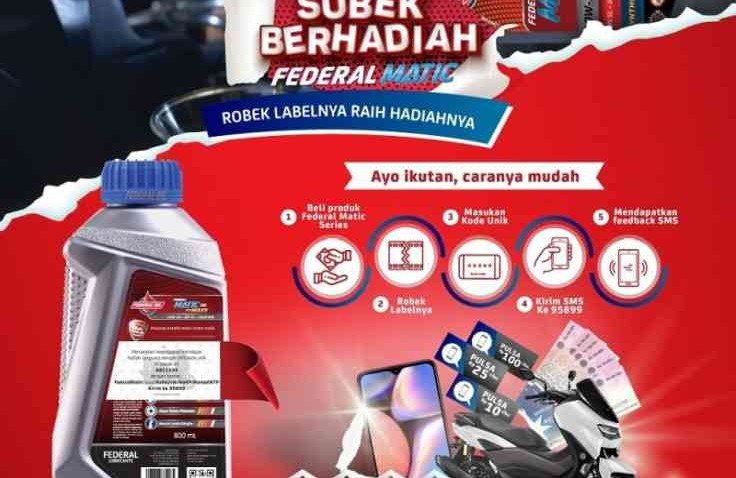 Beli Federal Oil, Sobek Label Kemasannya Bisa Dapat Motor Yamaha Nmax