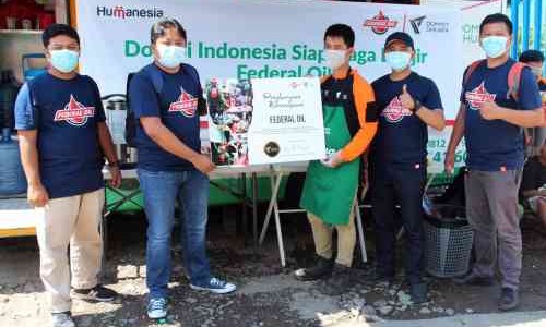 Federal Oil Berikan Bantuan Untuk Korban Banjir Bandang Sukabumi