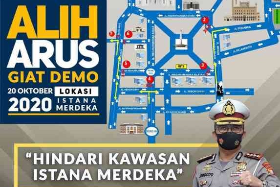 Hari Ini Ada Pengalihan Arus lalulintas, Hindari Kawasan Monas