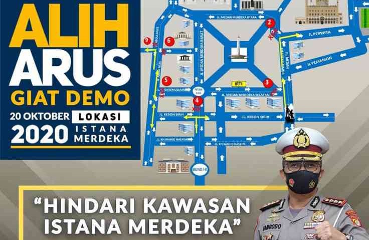 Hari Ini Ada Pengalihan Arus lalulintas, Hindari Kawasan Monas
