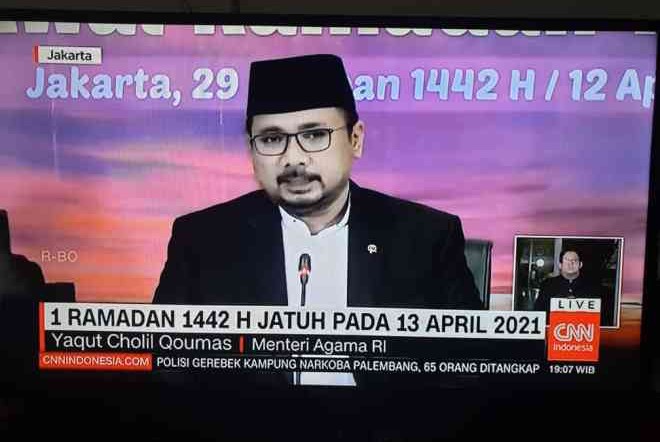Hasil Sidang Isbat 2021, Selasa 13 April Puasa 1 Ramadhan 1442 H
