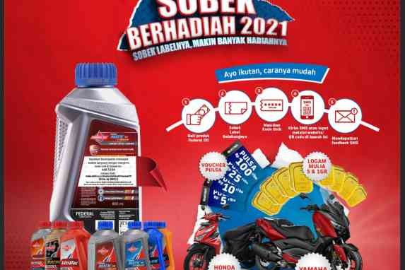 Federal Oil Sobek Berhadiah 2021, Ada Emas dan Motor Matic 250cc