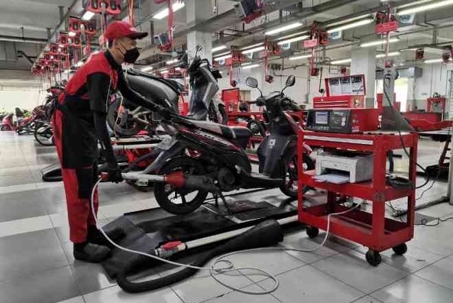 Servis di Bengkel Resmi Yamaha, Gratis Uji Emisi untuk Konsumen