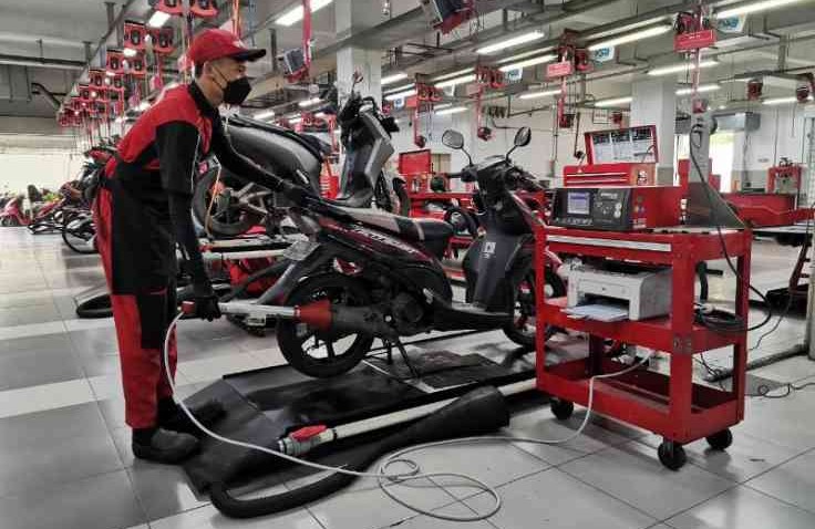 Servis di Bengkel Resmi Yamaha, Gratis Uji Emisi untuk Konsumen