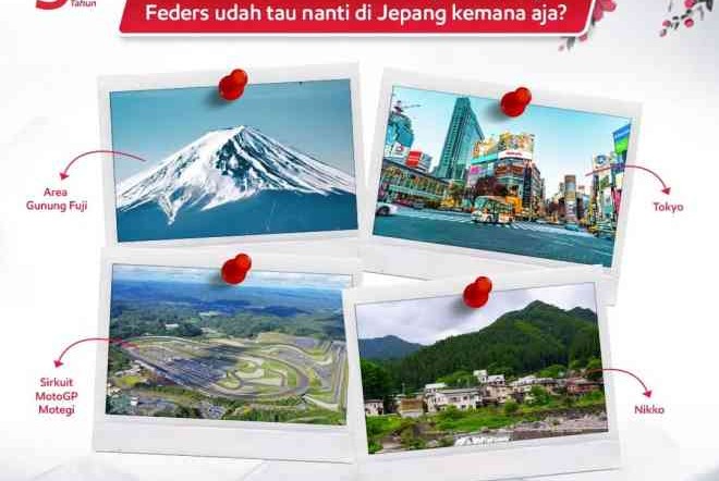 Nih Tempat yang Akan disinggahi Dalam Rangka Federal Oil Road To MotoGP Motegi Jepang