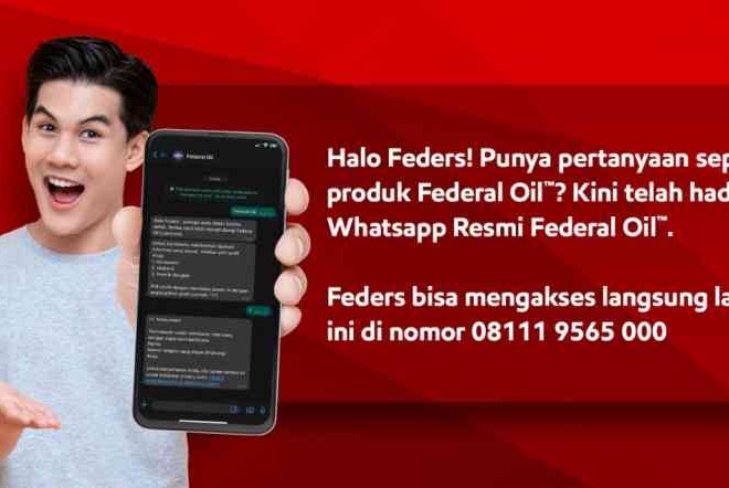 Pengumuman! Buat Feders yang Ingin Bertanya Seputar Federal Oil Bisa Melalui WhatsApp, ini Nomornya