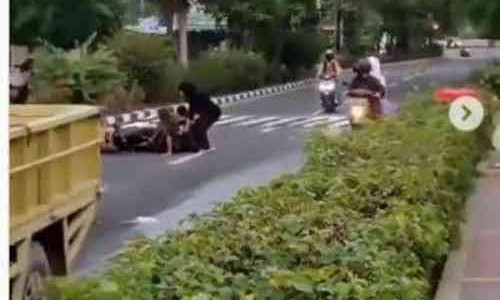 Viral! Pemotor Berjatuhan di Jalan Danau Sunter, Ternyata Gara-gara ini