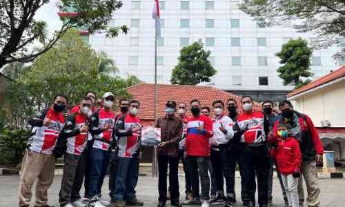  Meriahkan HUT RI ke 77 Tahun, Komunitas Motor ini Gelar Upacara dan Touring Santai