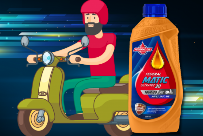 Bingung Oli Apa Yang Cocok Untuk Motor Matic Berusia Lebih Dari Lima Tahun? Gunakan Saja Federal Matic Ultratec 30