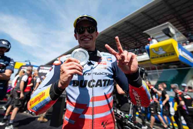 Pembalap Federal Oil-Gresini Racing Marc Marquez Bikin Kejutan di MotoGP Le Mans 2024