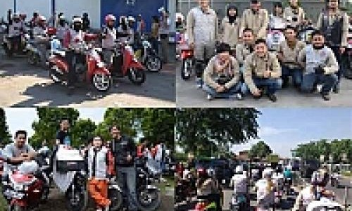 Komunitas Skutik Turut Serta Touring 25 Tahun Federal Oil